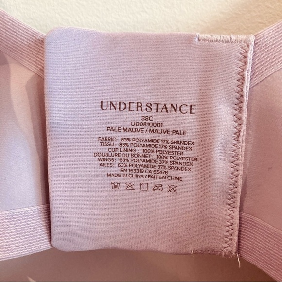 UNDERSTANCE Sz 38 C Molded Full Coverage Pale Mauve Softcup Bra New  w/ Tag - Picture 4 of 9